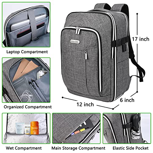 Personal Item Travel Carry On Luggage Backpack for Women Men Flight Approved Casual Weekender Laptop Bag for College Business Outdoors Hiking Water Resistant Lightweight Daypack with USB Charging Port