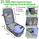 Personal Item Travel Carry On Luggage Backpack for Women Men Flight Approved Casual Weekender Laptop Bag for College Business Outdoors Hiking Water Resistant Lightweight Daypack with USB Charging Port
