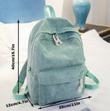 Personalized Backpack for Girls/Boy with Name, Custom Corduroy School Bag with Cotton Rope Woven, Back to School Bag for Kids, Birthday/Christmas Gift, Children Gift