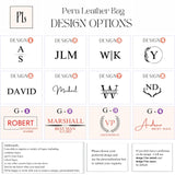 Personalized Leather Toiletry Bag for Men – Custom Shaving Dopp Kit with Name or Initial, Travel Gift for Groomsmen, Husband, Dad, Boyfriend, Birthday, Anniversary, Valentines Day Gifts for Men, Him