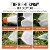 PetraTools Battery Powered Backpack Sprayer 4 Gallon - 6 Hours Long Battery Life & Padded Straps for Comfort - HD4000 Electric Backpack Garden Sprayer with 6 Spray Nozzles & 90PSI Adjustable Pressure