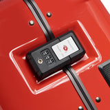 Peugeot Voyages Hardside Luggage with Spinner Wheels, Glossy Red, Carry - On 19 Inch