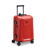 Peugeot Voyages Hardside Luggage with Spinner Wheels, Glossy Red, Carry - On 19 Inch