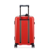 Peugeot Voyages Hardside Luggage with Spinner Wheels, Glossy Red, Carry - On 19 Inch