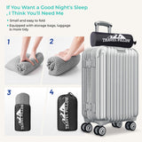 PEUJEW Travel Pillow Memory Foam Pillows, Camping Pillow - Compressible Medium Firm, Breathable Cover, Ideal Backpacking Hiking, Bed Pillows, Airplane and Car (Light Grey, S)
