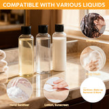 Pfesuqo 5 Pack 3.4 oz Travel Bottles for Toiletries, TSA Approved Leak Proof Refillable Travel Size Containers, Clear Plastic Shampoo Bottles for Lotion Conditioner