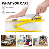 PFEYRPK Premium Compression Packing Cubes with See Through Mesh for Suitcases, Expandable Travel Packing Organizers with Shoe bag, Backpack,Cable Bag 7 Set.