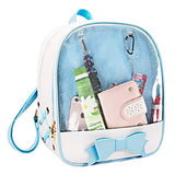 PG6 FF1 Candy Leather Bow Backpack Clear Beach Girls Bag Ita Bag