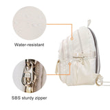 Phaoullzon Girls School Backpack for Boys, College Aesthetic Laptop Bookbag for Travel,Beige