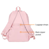 Phaoullzon Girls School Backpack for Boys, College Aesthetic Laptop Bookbag for Travel,Pink
