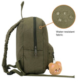 Phaoullzon Teen Girls Mini Backpack Purse Kids Canvas Small Tiny Cute Bag,Olive green