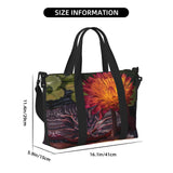 Phayah A Blooming Water Lily Crossbody Travel Bag Overnighter Duffel Bags Carry On Size Ideal For School Or Overnight Travel Bag