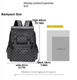 PHIREE School Schoolbag Laptop Backpack Business Leisure PU Leather Travel Bag Multi functional Shoulders Bag (Black 2), AD - 895