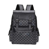 PHIREE School Schoolbag Laptop Backpack Business Leisure PU Leather Travel Bag Multi functional Shoulders Bag (Black 2), AD - 895