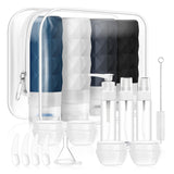 PHOVSUV 20Pack Travel Bottles Set,Leak Proof TSA Approved Travel Size Containers, Travel Essentials for Conditioner, Shampoo, Lotion & Body Wash Accessories (Dark Color) (Dark Color)