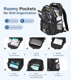 PIG PIG GIRL Mesh Backpack, 17in Heavy Duty See Through Backpack Ultra-Lightweight Net Bookbag Breathable Transparent Beach Backpacks for School Sports Gym, Black