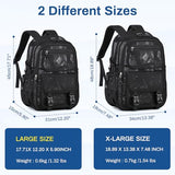 PIG PIG GIRL Mesh Backpack, 17in Heavy Duty See Through Backpack Ultra-Lightweight Net Bookbag Breathable Transparent Beach Backpacks for School Sports Gym, Black
