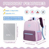 PIG PIG GIRL Toddler Backpack for Girls, 12'' Mini Preschool Backpack for Kids Age 2 - 4 Years Old Small Toddler Bookbag for Kindergarten with Chest Buckle and Reflective Strip, Purple