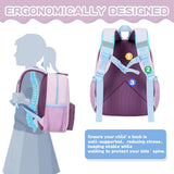 PIG PIG GIRL Toddler Backpack for Girls, 12'' Mini Preschool Backpack for Kids Age 2 - 4 Years Old Small Toddler Bookbag for Kindergarten with Chest Buckle and Reflective Strip, Purple