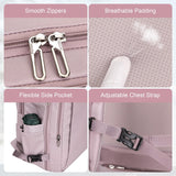 PIJUSHI Travel Backpack for Women Expandable Carry on Luggage Backpack Airline Approved TSA 16" Laptop Bag Business with USB Port(PE034 Light Purple)