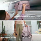 PIJUSHI Travel Laptop Backpack 35L Carry on Backpack for Women Men Flight Approved Business Daypack with USB Charging Port for Work Travel(PE067 Purple)