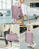 PIJUSHI Travel Laptop Backpack 35L Carry on Backpack for Women Men Flight Approved Business Daypack with USB Charging Port for Work Travel(PE067 Purple)