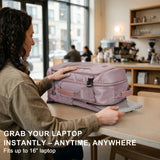 PIJUSHI Travel Laptop Backpack 35L Carry on Backpack for Women Men Flight Approved Business Daypack with USB Charging Port for Work Travel(PE067 Purple)