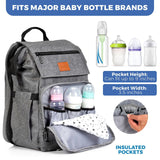 PILLANI Baby Diaper Bag Backpack - Baby Bags for Girls & Boys, Large Waterproof Diaper Backpack - Baby Shower Gifts & Registry Must Haves - Travel Diaper Bags with Changing Pad - Stuff for Newborn