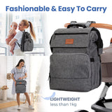 PILLANI Baby Diaper Bag Backpack - Baby Bags for Girls & Boys, Large Waterproof Diaper Backpack - Baby Shower Gifts & Registry Must Haves - Travel Diaper Bags with Changing Pad - Stuff for Newborn