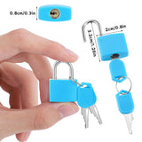 Pimoys 6 Pcs Multicolor Small Luggage Locks with Keys, Mini Locker Lock, Metal Suitcase Locks, Plastic - Covered Copper Keyed Padlock for Locker, Suitcase, Boxes