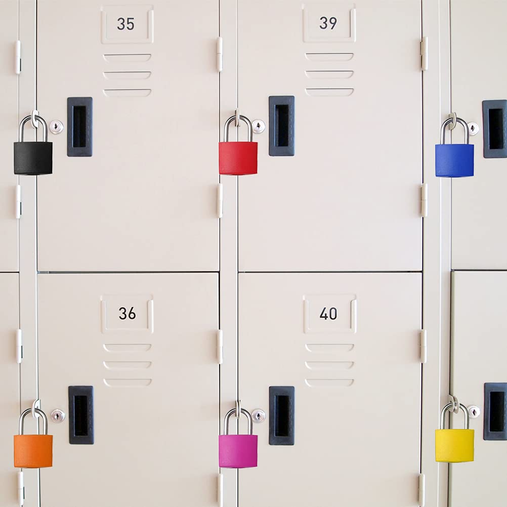 Not Less Locks Pimoys 6 Pcs Multicolor Small Luggage Locks with Keys, Mini Locker Lock ...