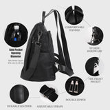 PINCNEL Women Backpack Purse Waterproof Nylon Anti - theft Rucksack Lightweight Shoulder Bag