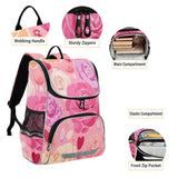 Pink Roses Hearts Specks Petals Kids Toddler Backpack for Boys & Girls 1 PC School Travel Simple Modern Backpack for Teens Men Women Schoolbag Bookbags for Elementary Middle Preschool
