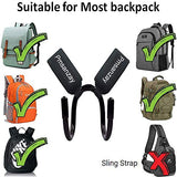 Pmsanzay Backpack Attachment Carrier Hanger Rack Hook Holder for Carrying Mini Cruiser, Cruiser Board,Skateboard - Fit Most Backpacks - Easy to Use - No Backpack