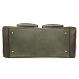 Polare 23” Waxed Canvas Cowhide Leather Waterproof Travel Duffel Bag Trim Luggage Weekender Overnight Carry on Hand Bag