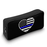 Police U.S. Flag Travel Makeup Bag Portable Cosmetic Pouch Office Storage Pocket Cute Pencil Case