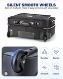 Ponhog Rolling Laptop Bag, 15.6 Inch Rolling Briefcase for Women with Wheels, Carry On Flight Approved Roller Computer Case for Travel Work College Business Wife Mom Teacher, Black