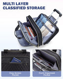 Ponhog Rolling Laptop Bag, 15.6 Inch Rolling Briefcase for Women with Wheels, Carry On Flight Approved Roller Computer Case for Travel Work College Business Wife Mom Teacher, Black