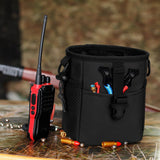 Portable Molle Dump Pouch with Adjustable and Removable Waist and Shoulder Straps for Shooting, Hunting and Outdoor Sports Tactical Slingshot Balls Bag Slingshot Ammo Drawstring Dump Pouch Black