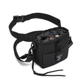 Portable Molle Dump Pouch with Adjustable and Removable Waist and Shoulder Straps for Shooting, Hunting and Outdoor Sports Tactical Slingshot Balls Bag Slingshot Ammo Drawstring Dump Pouch Black
