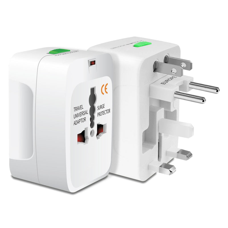 Portable Worldwide Universal Power Adapter All in One International Out of Country Travel Wall Charger Plug for Wall Plug Input in USA EU UK France Italy Australia India Outlets by Cellet