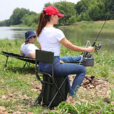 Portal Backpack Cooler Chair Fishing Chairs with Backrest Folding Camping Stool Compact for Outdoors Hiking Hunting Travel, Supports 225 lbs Capacity