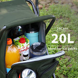 Portal Backpack Cooler Chair Fishing Chairs with Backrest Folding Camping Stool Compact for Outdoors Hiking Hunting Travel, Supports 225 lbs Capacity