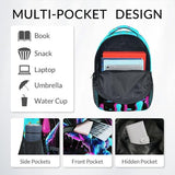 PoshWrap Boys Baseball Backpack for Teens School Bookbag - Kids Schoolbag with Drip Print for Sport Lovers Team School Supplies (17 Inch)