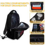 PoshWrap Girls Backpack with Lunch Box - Set of 3 School Backpacks Matching Combo - Lightweight Black Bookbag and Pencil Case Bundle