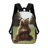 POTSCBVW Hi Bear Sit on The Lawn Backpack for Men Women, Heavy Duty Backpack Large Capacity, Durable Lightweight Travel Daypack