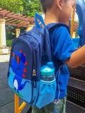 POWOFUN 11 Inch Kids Small Toddler Preschool Travel Backpack Cool Cute Cartoon Daypack （Dinosaur Blue）