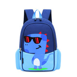 POWOFUN 11 Inch Kids Small Toddler Preschool Travel Backpack Cool Cute Cartoon Daypack （Dinosaur Blue）