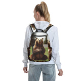 PPTHSNVB Travel Laptop Backpack Hi Bear Sit on the lawn Carry On Backpack Casual Daypack Lightweight Business Work Bag