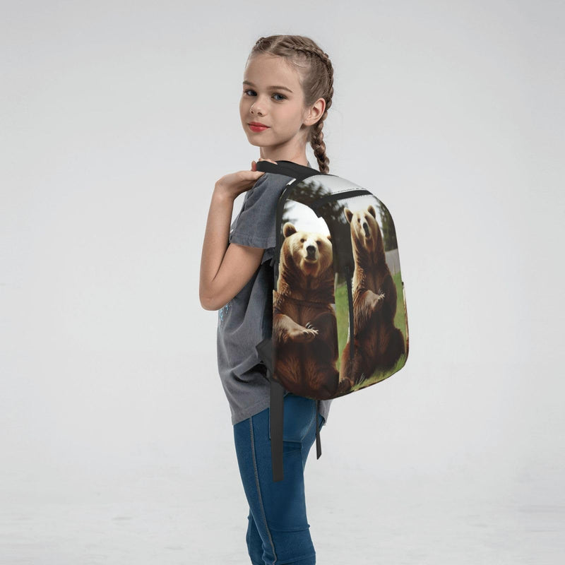 PPTHSNVB Travel Laptop Backpack Hi Bear Sit on the lawn Carry On Backpack Casual Daypack Lightweight Business Work Bag